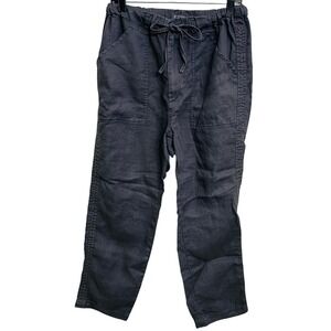Alex Mill Linen Pull-On‎ Pants Women's Sz 8 Garment Dyed Gray Sustainable Boho